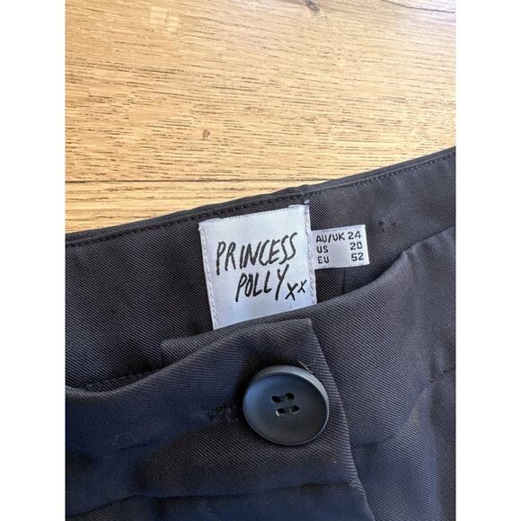 Princess Polly Pleat Waist Straight Leg Pants in Black - Picture 3 of 5